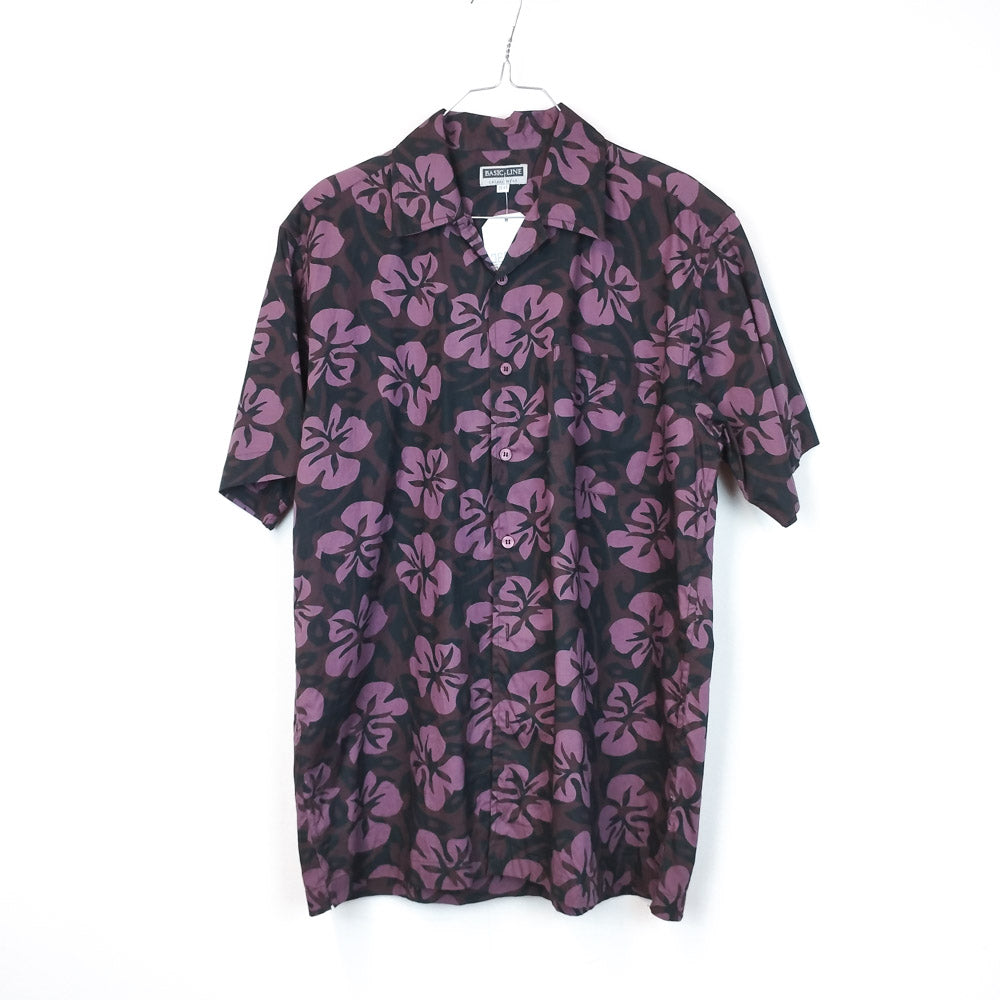 VIN-SHI-30432 Vintage πουκάμισο Hawaiian print M