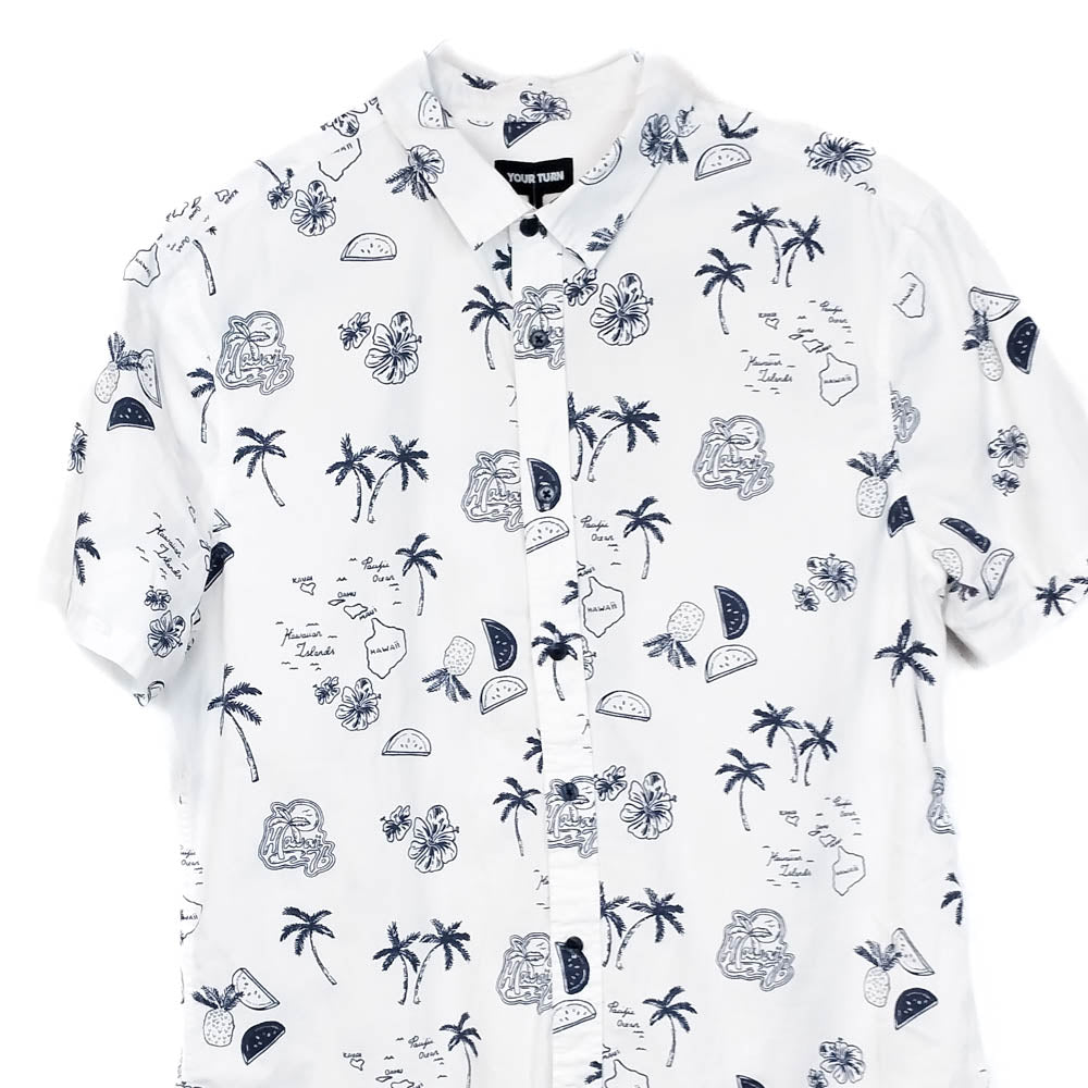 VIN-SHI-34967 Vintage πουκάμισο hawaiian style L