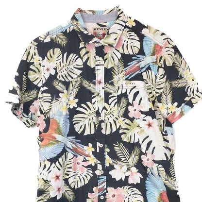 VIN-SHI-34993 Vintage πουκάμισο βαμβακερό hawaiian style L