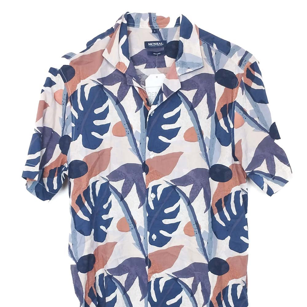 VIN-SHI-34994 Vintage πουκάμισο βαμβακερό crazy pattern style S