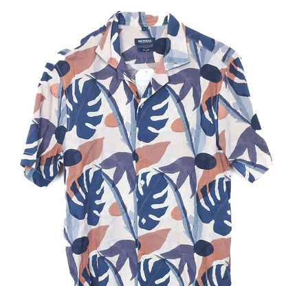 VIN-SHI-34994 Vintage πουκάμισο βαμβακερό crazy pattern style S