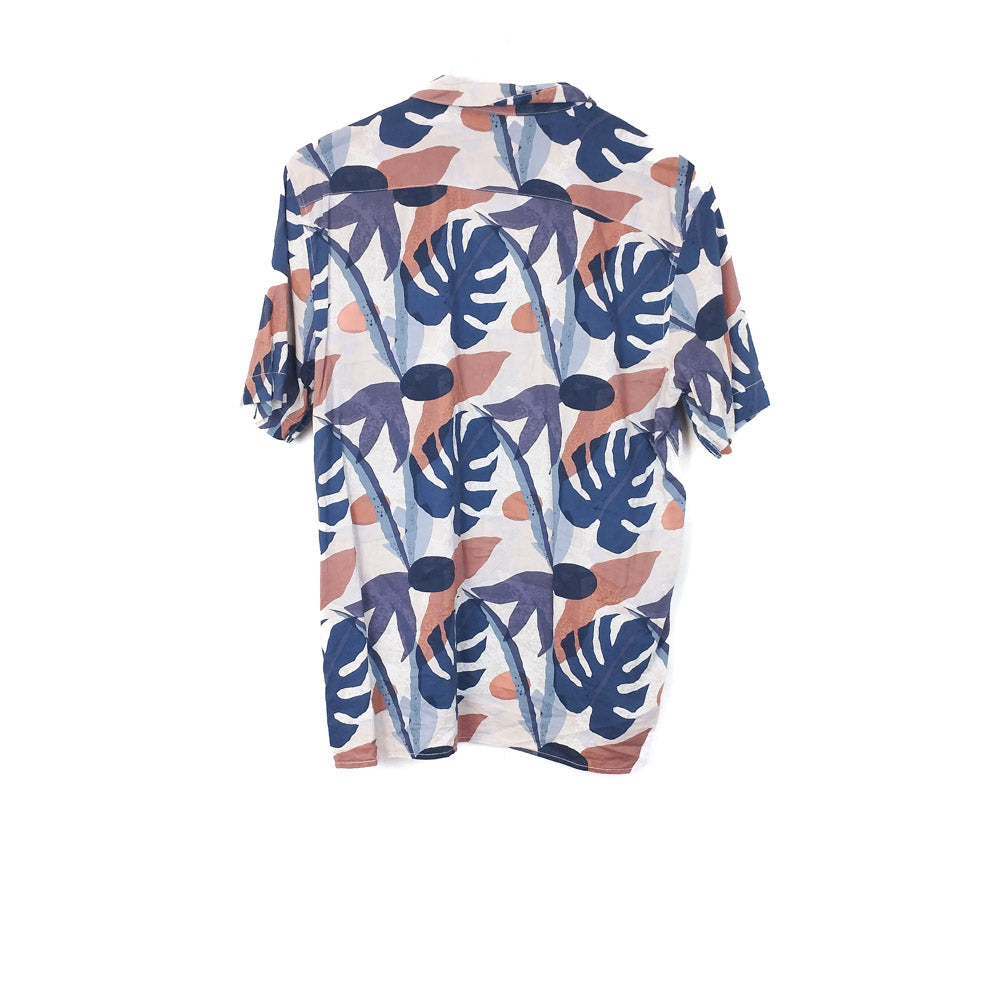 VIN-SHI-34994 Vintage πουκάμισο βαμβακερό crazy pattern style S