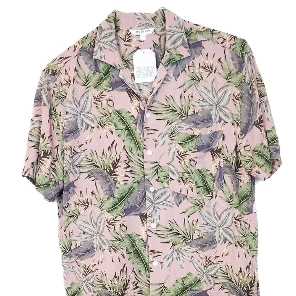 VIN-SHI-34996 Vintage πουκάμισο βισκόζη hawaiian style S