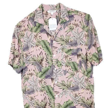 VIN-SHI-34996 Vintage πουκάμισο βισκόζη hawaiian style S