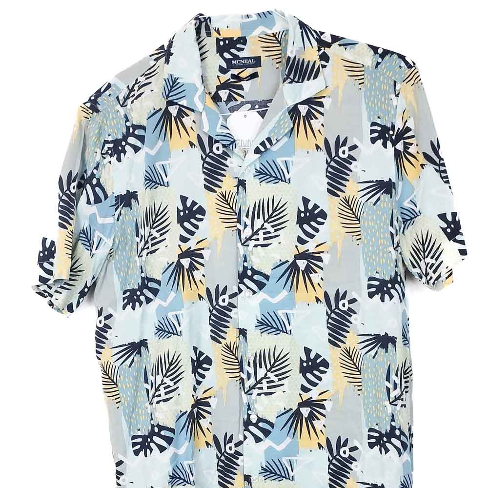 VIN-SHI-34997 Vintage πουκάμισο βαμβακερό crazy pattern style S