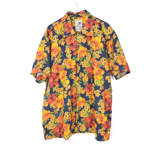 VIN-SHI-34947 Vintage πουκάμισο βαμβακερό hawaiian style 4ΧL