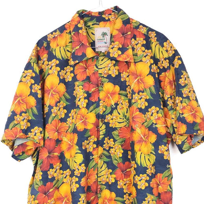 VIN-SHI-34947 Vintage πουκάμισο βαμβακερό hawaiian style 4ΧL