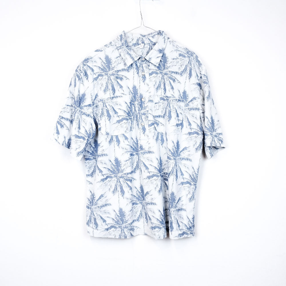VIN-SHI-31843 Vintage πουκάμισο βαμβακερό hawaiian print L
