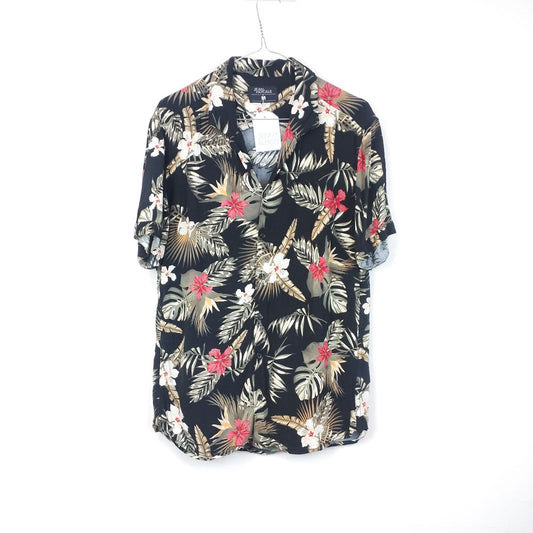 VIN-SHI-31863 Vintage πουκάμισο hawaiian print M