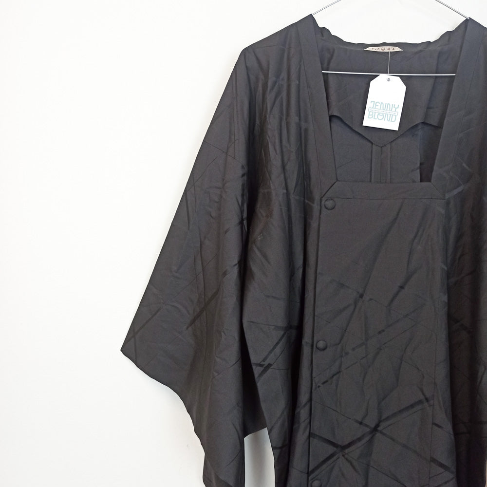 VIN-JAP-25557 Vintage ιαπωνικό haori αυθεντικό μαύρο Free size
