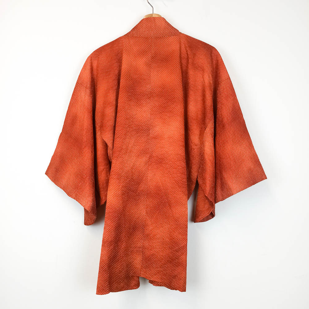 VIN-JAP-25556 Vintage ιαπωνικό haori αυθεντικό πορτοκαλί Free size