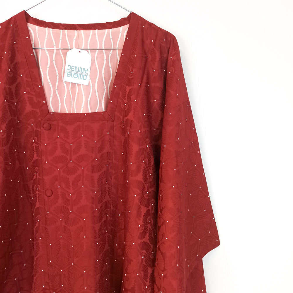 VIN-JAP-25461 Vintage ιαπωνικό haori αυθεντικό πουά Free size