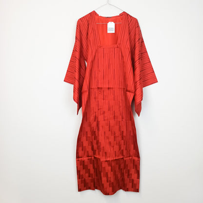 VIN-JAP-25460 Vintage ιαπωνικό haori αυθεντικό κόκκινο Free size