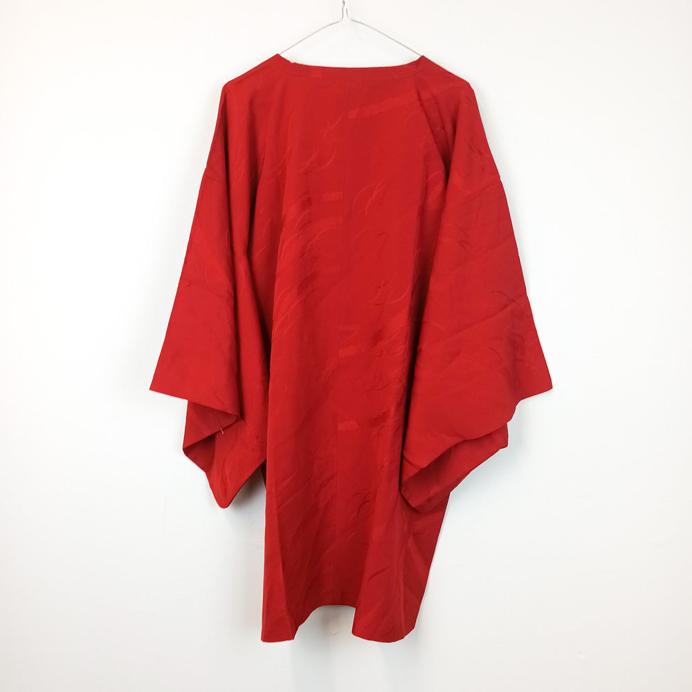 VIN-JAP-25546 Vintage ιαπωνικό haori αυθεντικό κόκκινο Free size