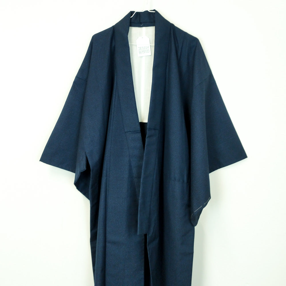 VIN-JAP-26463 Vintage ιαπωνικό κιμονό αυθεντικό μπλε Free size