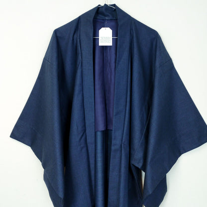 VIN-JAP-26465 Vintage ιαπωνικό haori αυθεντικό μπλε Free size