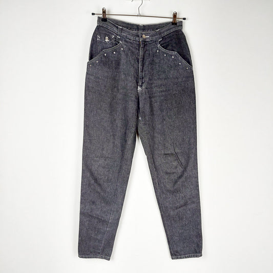 VIN-TR-27422 Vintage παντελόνι ψηλόμεσο γκρι Μ-L