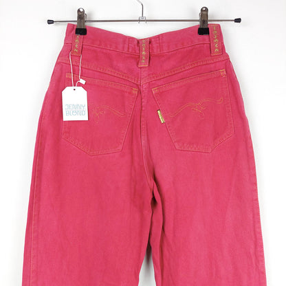 VIN-TR-27423 Vintage παντελόνι denim ψηλόμεσο φουξ S