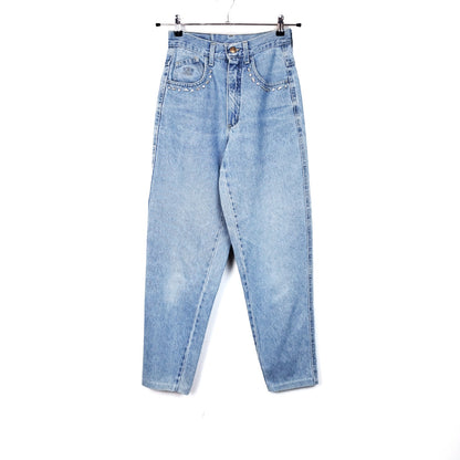 VIN-TR-32595 Vintage denim ψηλόμεσο παντελόνι S