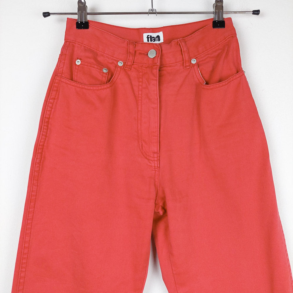 VIN-TR-27461 Vintage παντελόνι denim κόκκινο ΧS