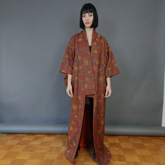 VIN-JAP-26419 Vintage ιαπωνικό κιμονό αυθεντικό Free size