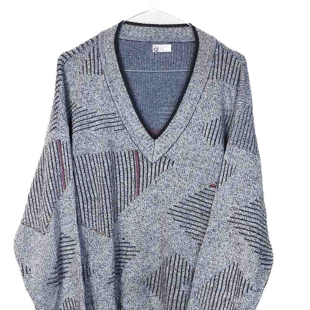 VIN-KNIT-33219 Vintage πλεκτή μπλούζα unisex L