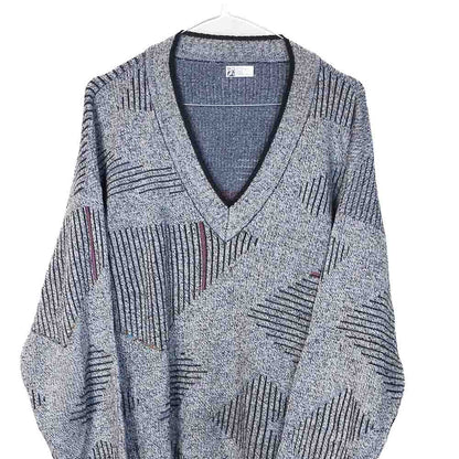 VIN-KNIT-33219 Vintage πλεκτή μπλούζα unisex L