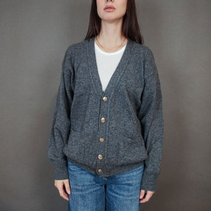 VIN-KNIT-33322 Vintage μάλλινη ζακέτα M-L