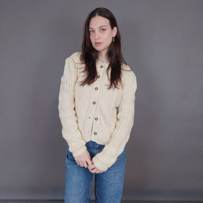 VIN-KNIT-33257 Vintage πλεκτή ζακέτα S