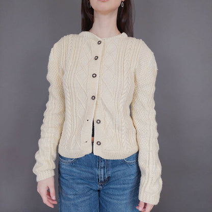 VIN-KNIT-33257 Vintage πλεκτή ζακέτα S