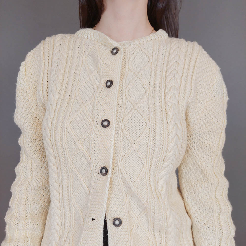 VIN-KNIT-33257 Vintage πλεκτή ζακέτα S