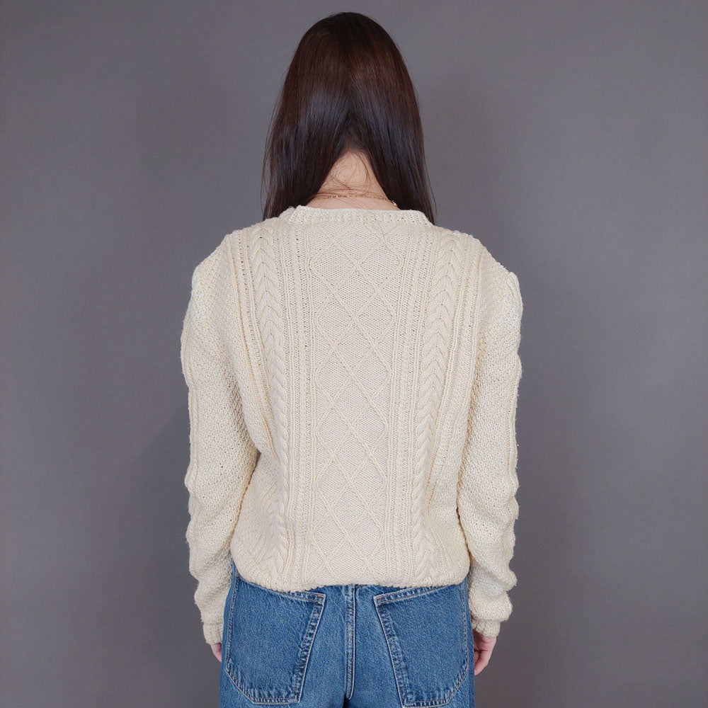 VIN-KNIT-33257 Vintage πλεκτή ζακέτα S