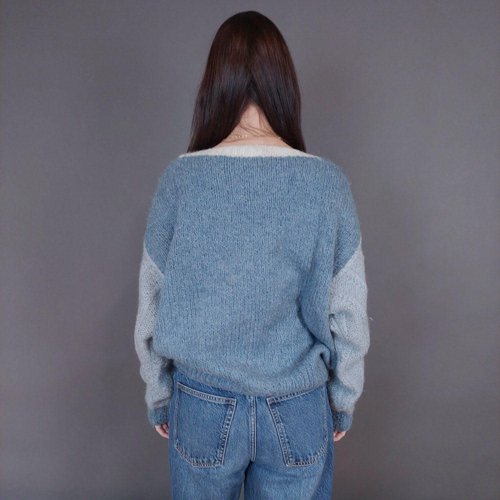 VIN-KNIT-33256 Vintage πλεκτή μπλούζα L