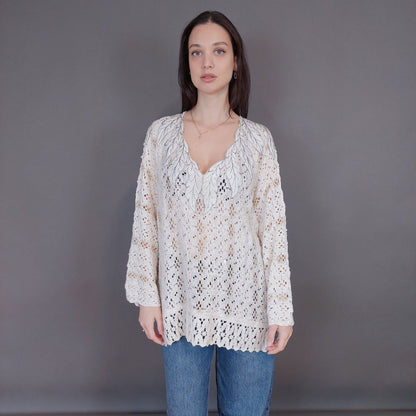 VIN-KNIT-33254 Vintage πλεκτή μπλούζα L-XL