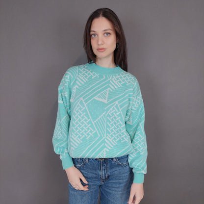 VIN-KNIT-33252 Vintage πλεκτή μπλούζα Μ