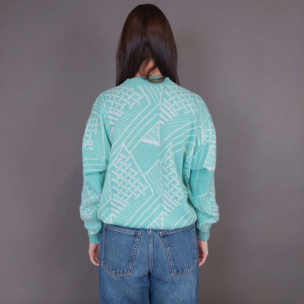 VIN-KNIT-33252 Vintage πλεκτή μπλούζα Μ