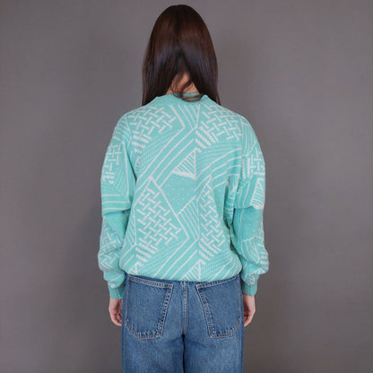 VIN-KNIT-33252 Vintage πλεκτή μπλούζα Μ