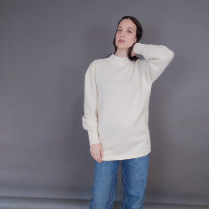 VIN-KNIT-33251 Vintage πλεκτή μάλλινη μπλούζα S