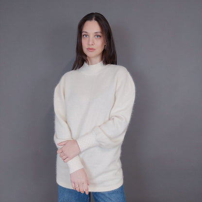 VIN-KNIT-33251 Vintage πλεκτή μάλλινη μπλούζα S