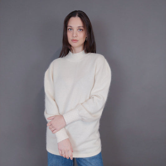 VIN-KNIT-33251 Vintage πλεκτή μάλλινη μπλούζα S