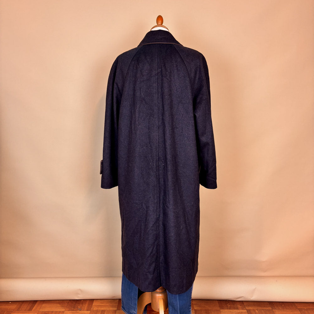 VIN-OUTW-35757 Vintage παλτό μάλλινο γκρι alpaca L-XL