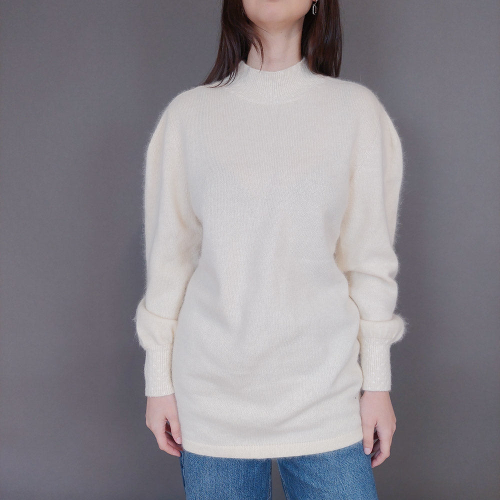 VIN-KNIT-33251 Vintage πλεκτή μάλλινη μπλούζα S