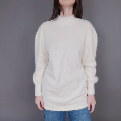 VIN-KNIT-33251 Vintage πλεκτή μάλλινη μπλούζα S