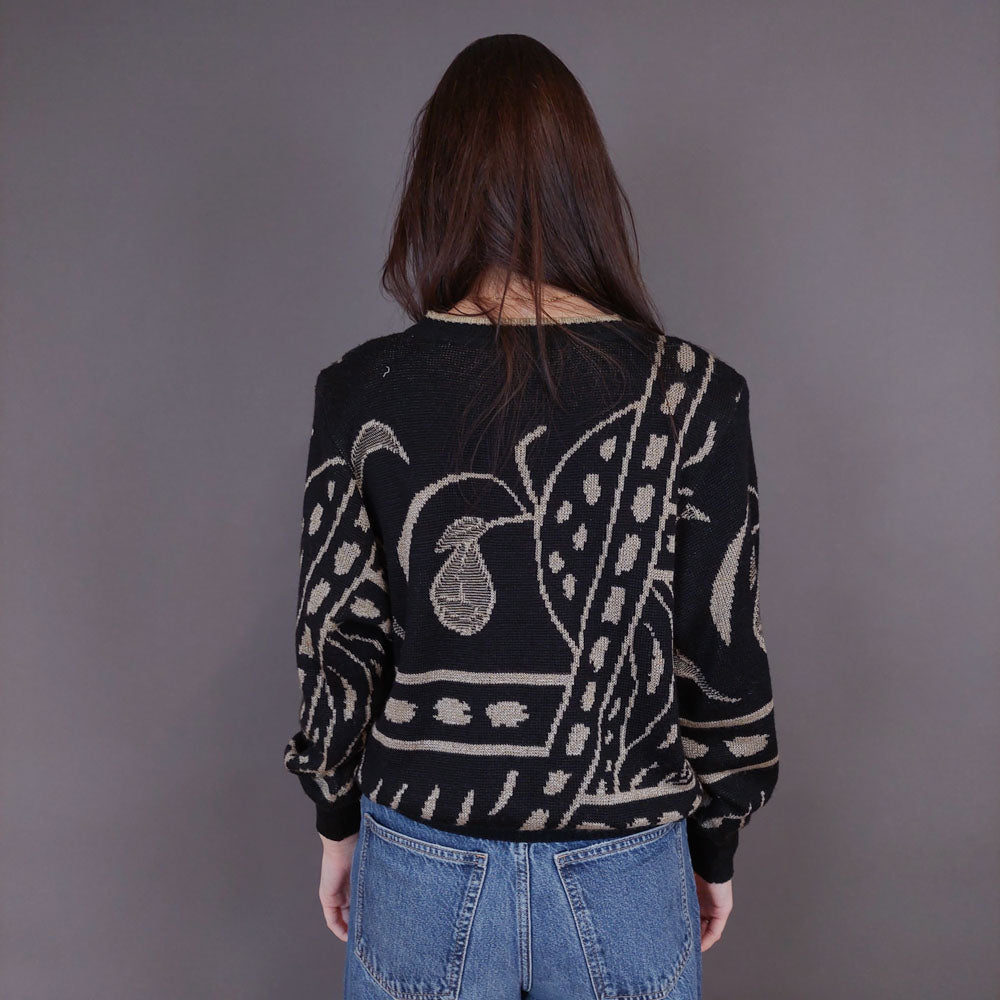 VIN-KNIT-33250 Vintage πλεκτή μπλούζα Μ