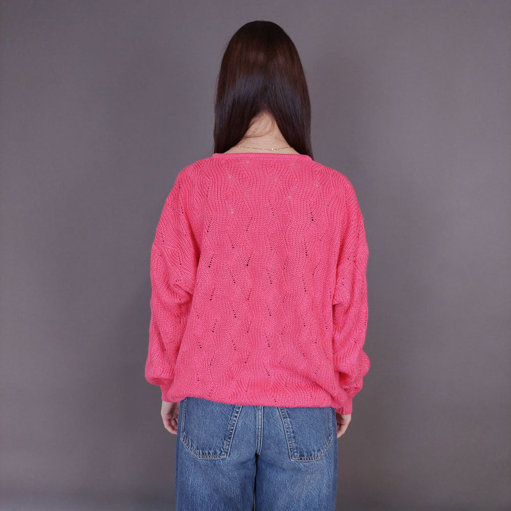 VIN-KNIT-33249 Vintage πλεκτή μπλούζα L