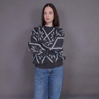 VIN-KNIT-33247 Vintage πλεκτή μπλούζα S-Μ