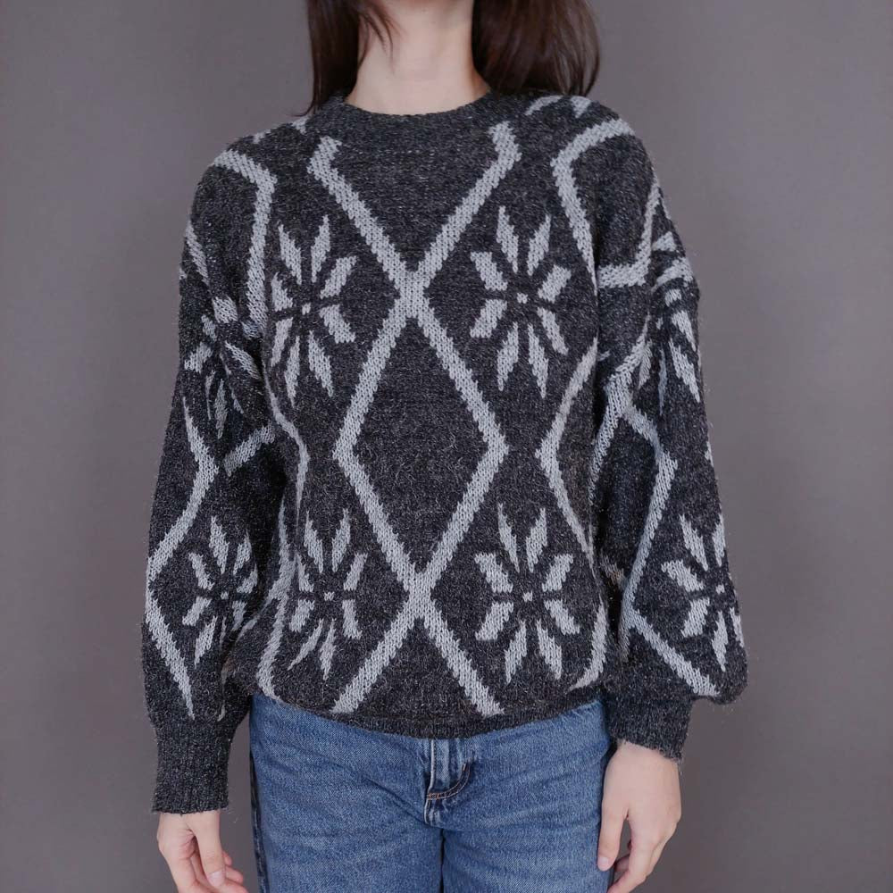 VIN-KNIT-33247 Vintage πλεκτή μπλούζα S-Μ