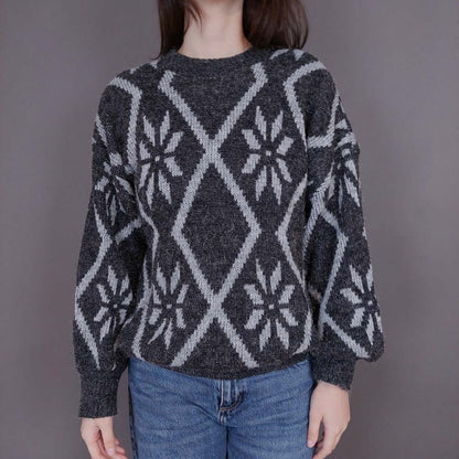 VIN-KNIT-33247 Vintage πλεκτή μπλούζα S-Μ