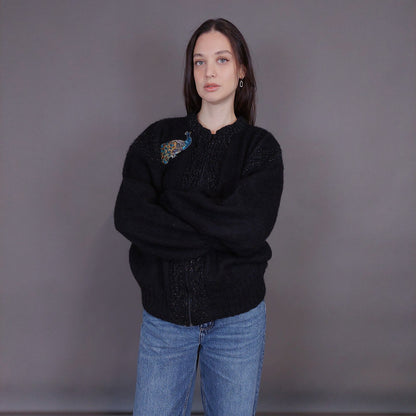 VIN-KNIT-33245 Vintage πλεκτή ζακέτα M