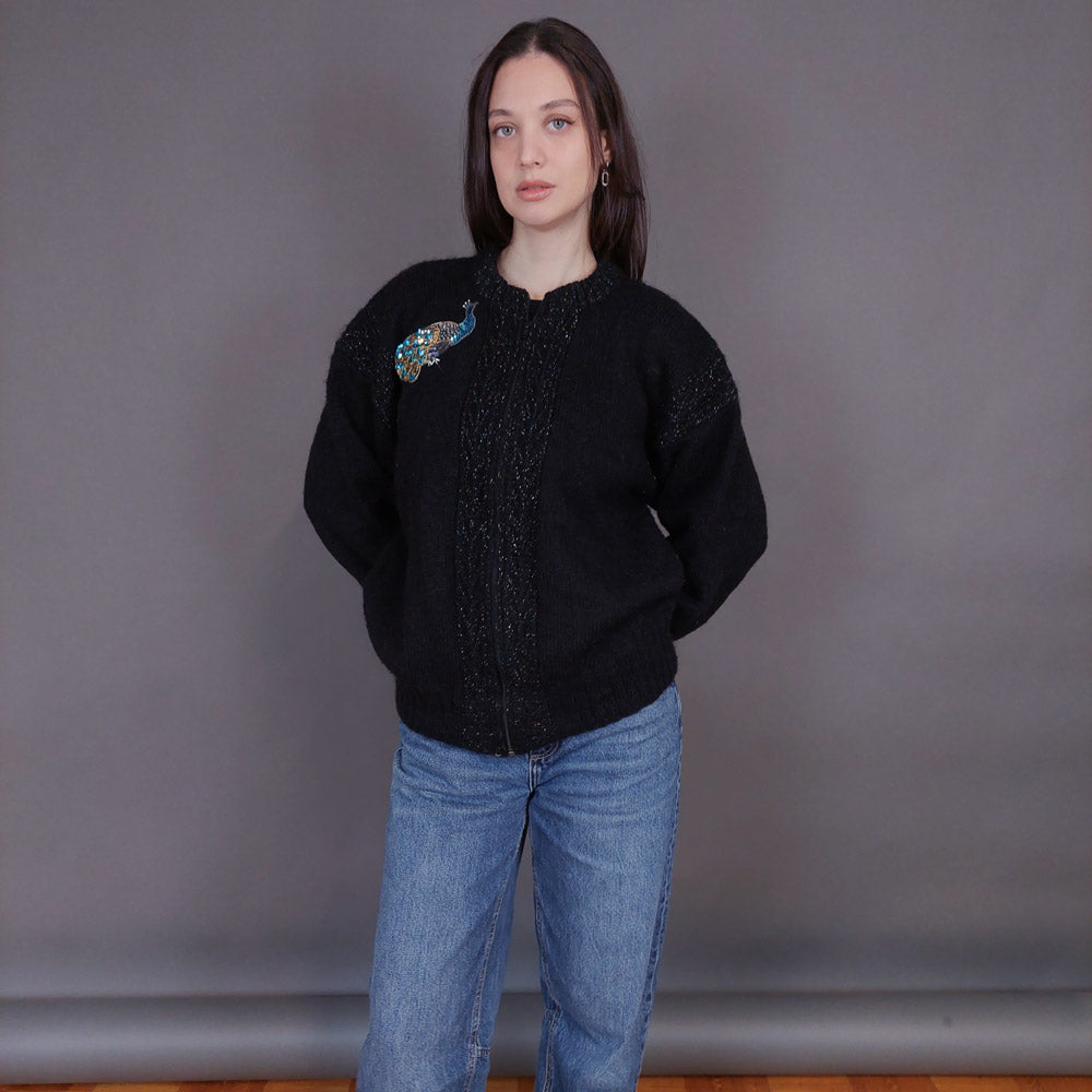 VIN-KNIT-33245 Vintage πλεκτή ζακέτα M